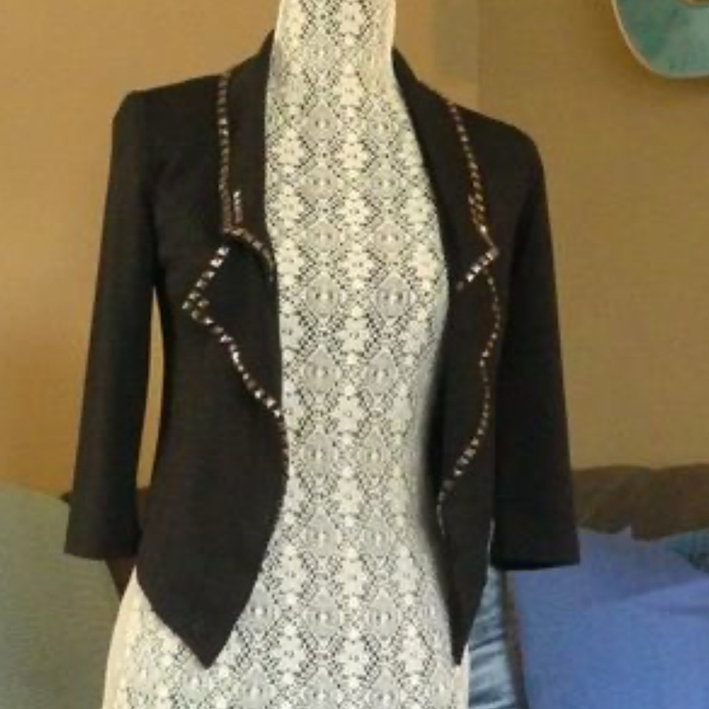 Sound & Matter Black Studded Blazer